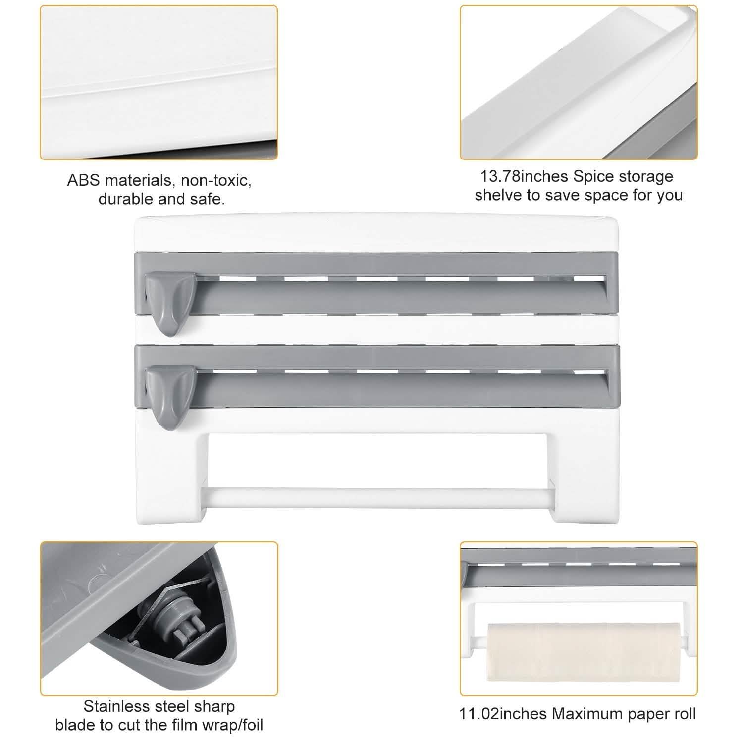 Wall Mounted Kitchen Roll Dispenser with Cutter DailySale