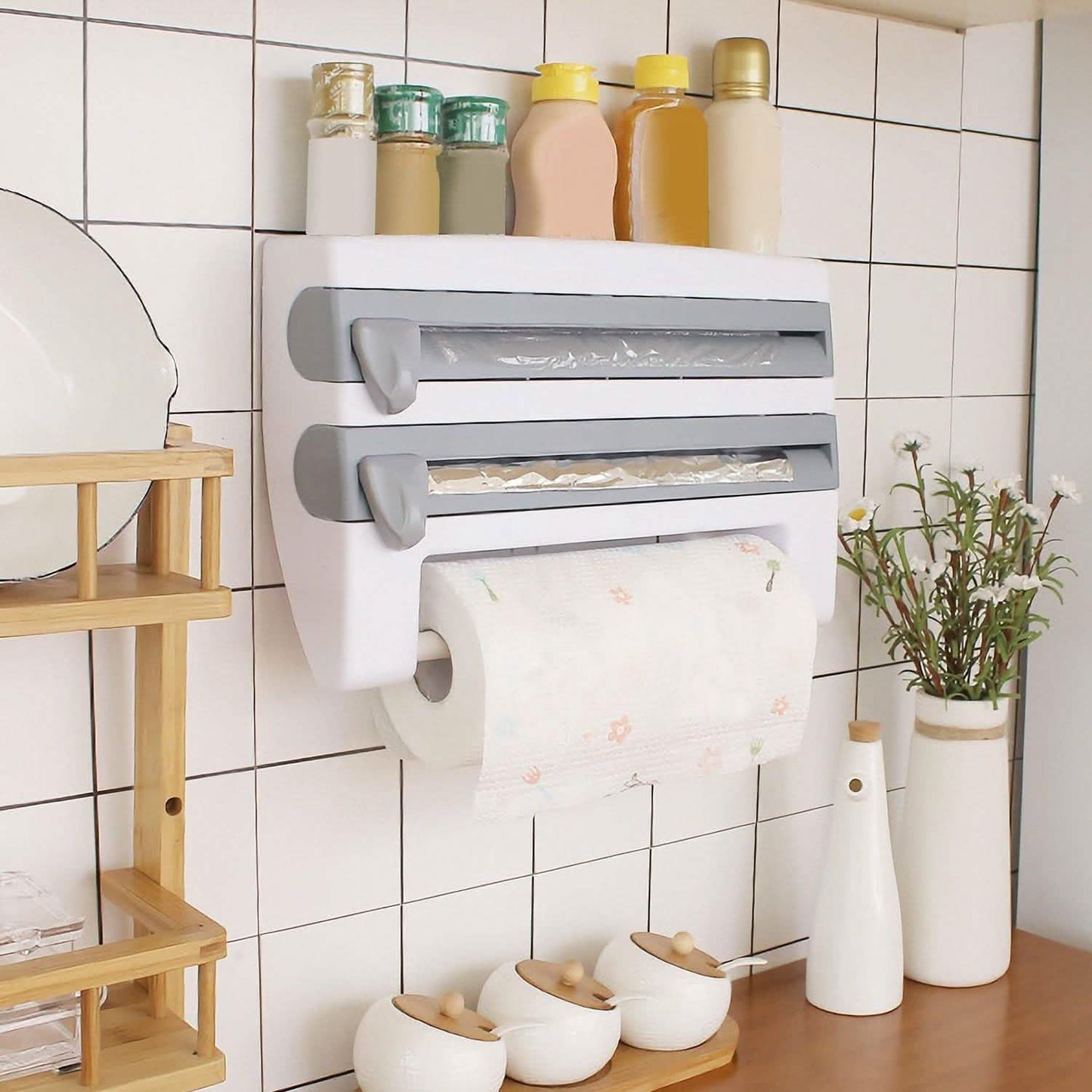 Wall Mounted Kitchen Roll Dispenser with Cutter DailySale