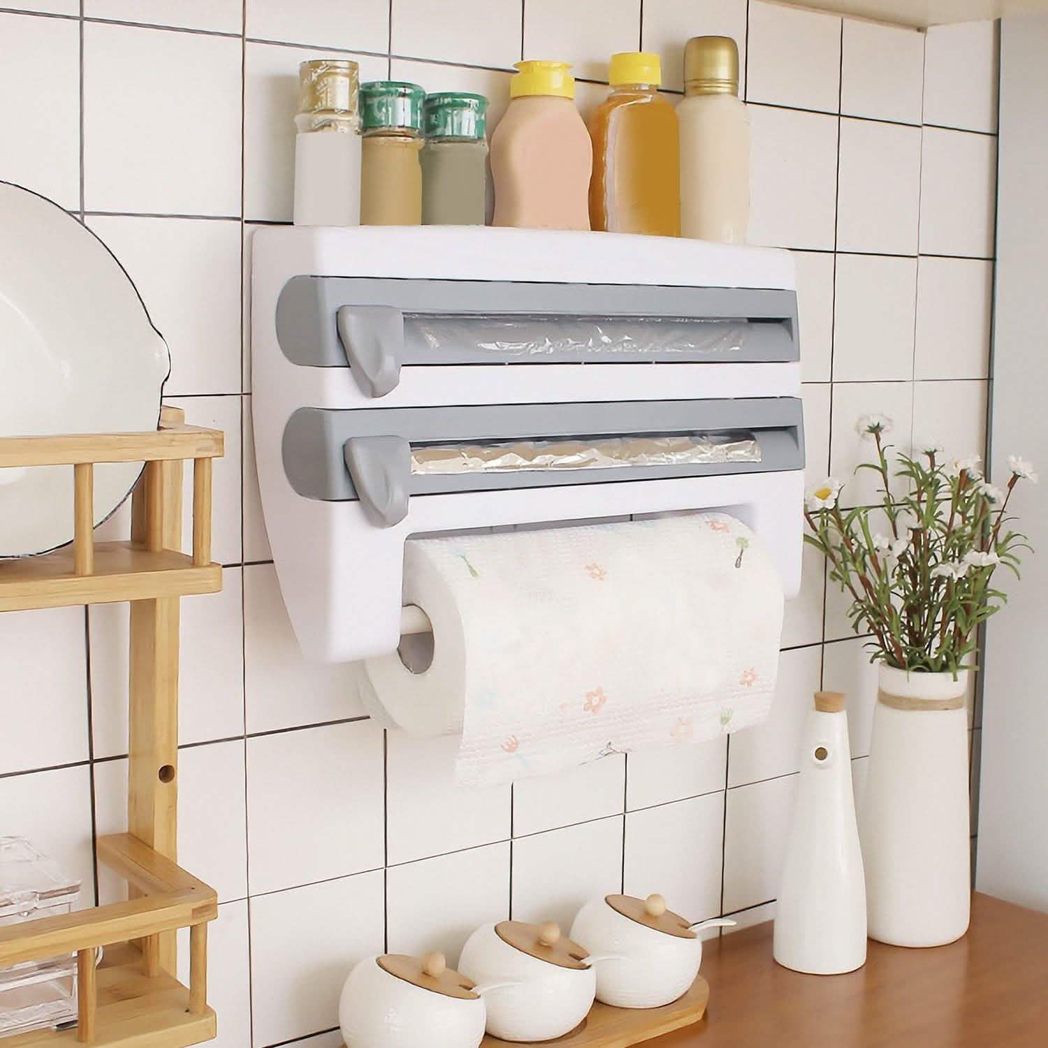 Wall Mounted Kitchen Roll Dispenser with Cutter DailySale