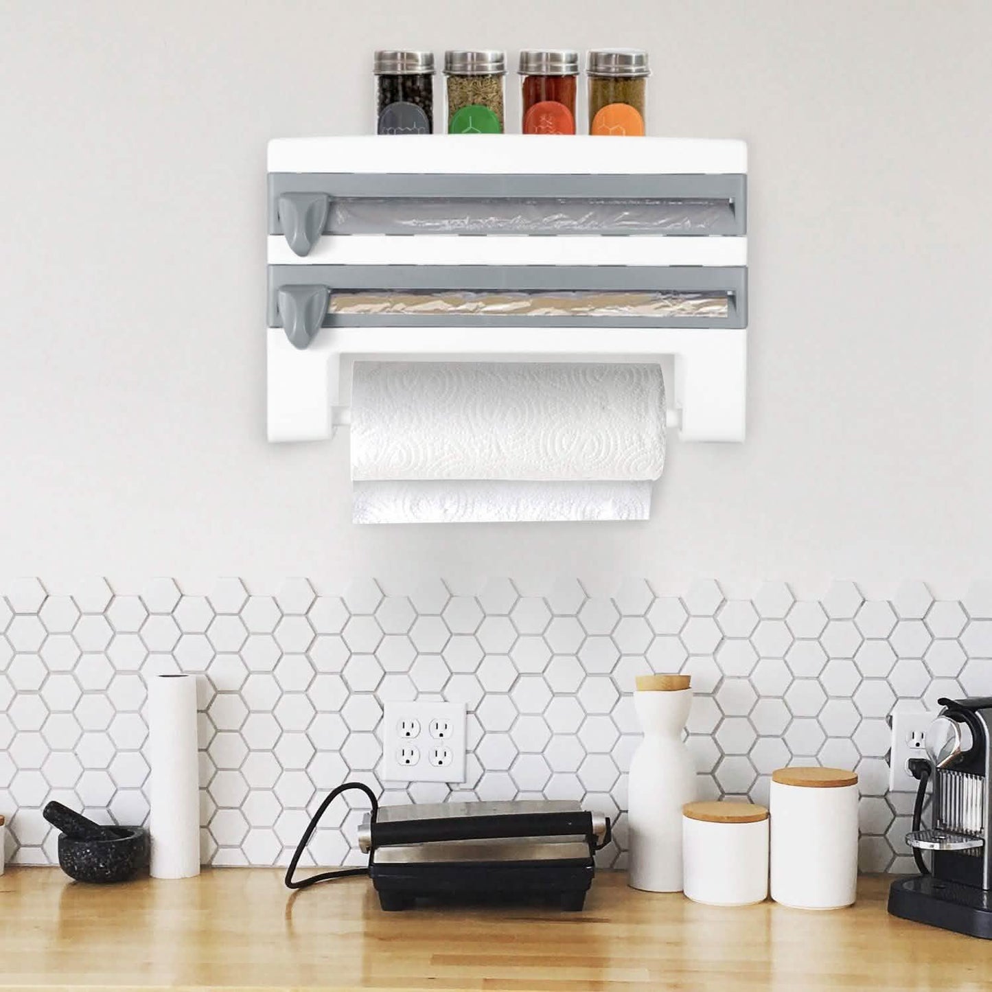 Wall Mounted Kitchen Roll Dispenser with Cutter DailySale