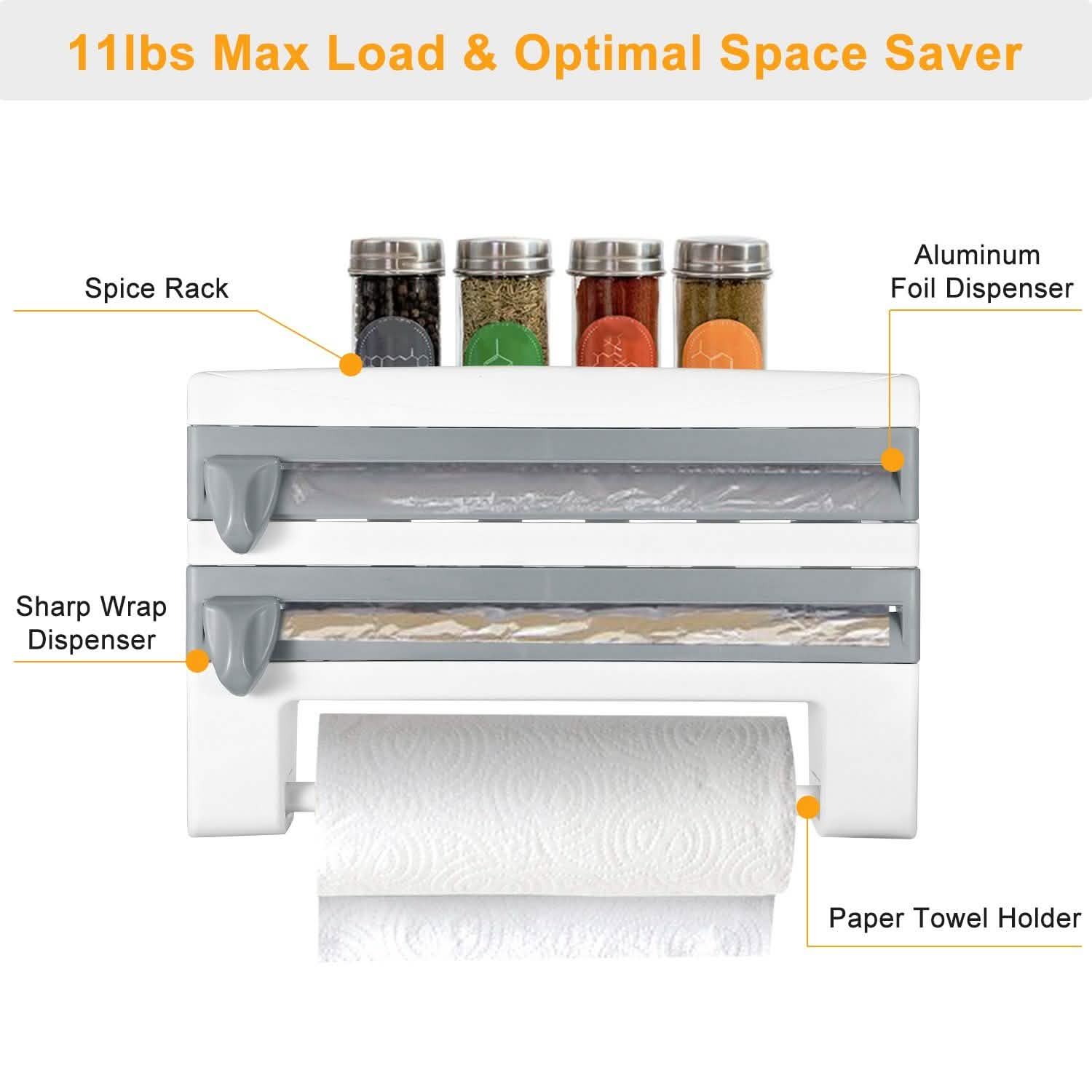 Wall Mounted Kitchen Roll Dispenser with Cutter DailySale