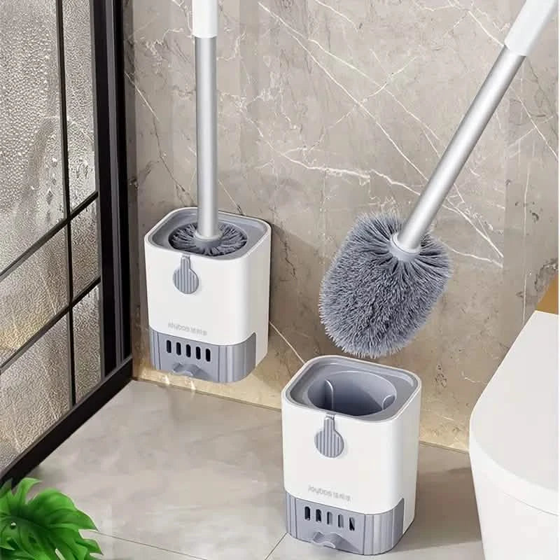 Wall Mounted Long Handle Toilet Cleaning Brush With Holder DailySale