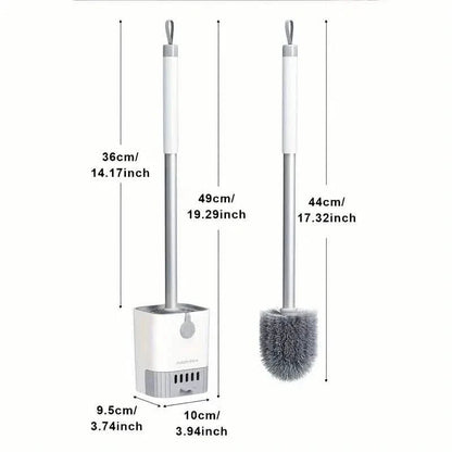 Wall Mounted Long Handle Toilet Cleaning Brush With Holder DailySale