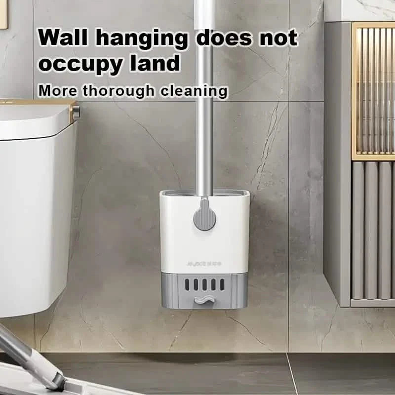 Wall Mounted Long Handle Toilet Cleaning Brush With Holder DailySale