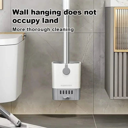 Wall Mounted Long Handle Toilet Cleaning Brush With Holder DailySale