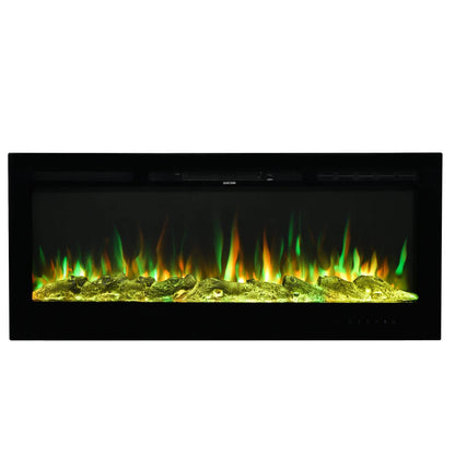 Wall-Mounted Recessed Electronic Fireplace - 50 Inch DailySale