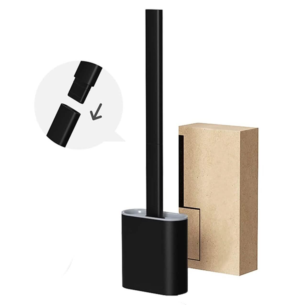 Wall Mounted Silicone Bathroom Brush and Holder Set DailySale