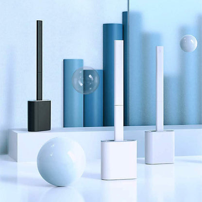 Wall Mounted Silicone Bathroom Brush and Holder Set DailySale