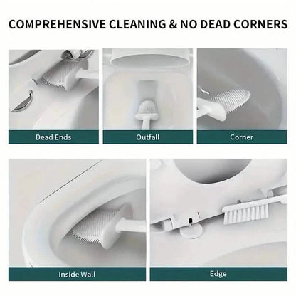 Wall-Mounted Toilet Brush Holder with Long Handle DailySale