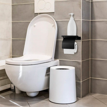 Wall Mounted Toilet Paper Holder with Phone Storage Rack DailySale