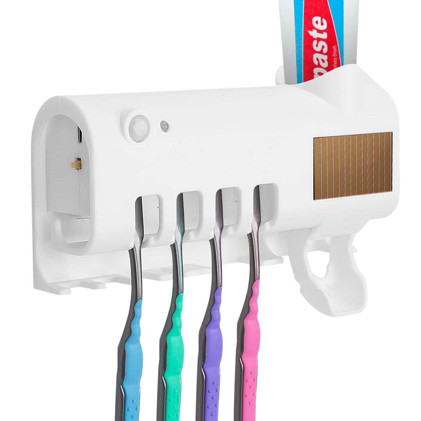 Wall Mounted Toothbrush Sanitizer Holder IR Induction UV Sanitization Rack DailySale
