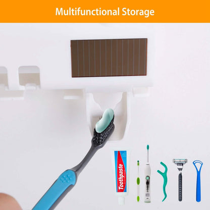 Wall Mounted Toothbrush Sanitizer Holder IR Induction UV Sanitization Rack DailySale