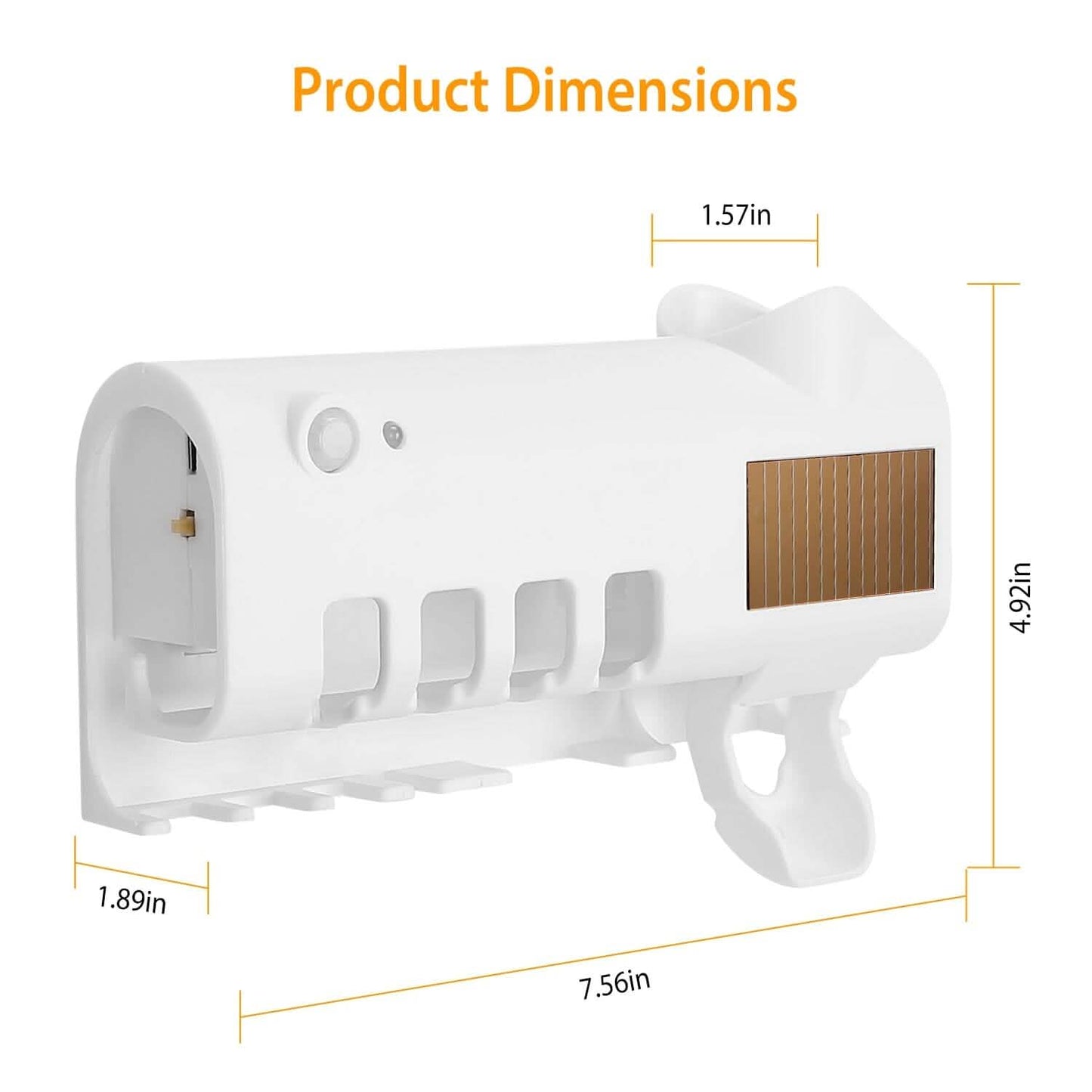 Wall Mounted Toothbrush Sanitizer Holder IR Induction UV Sanitization Rack DailySale