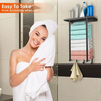 Wall Mounted Towel Rack for Rolled Towels DailySale