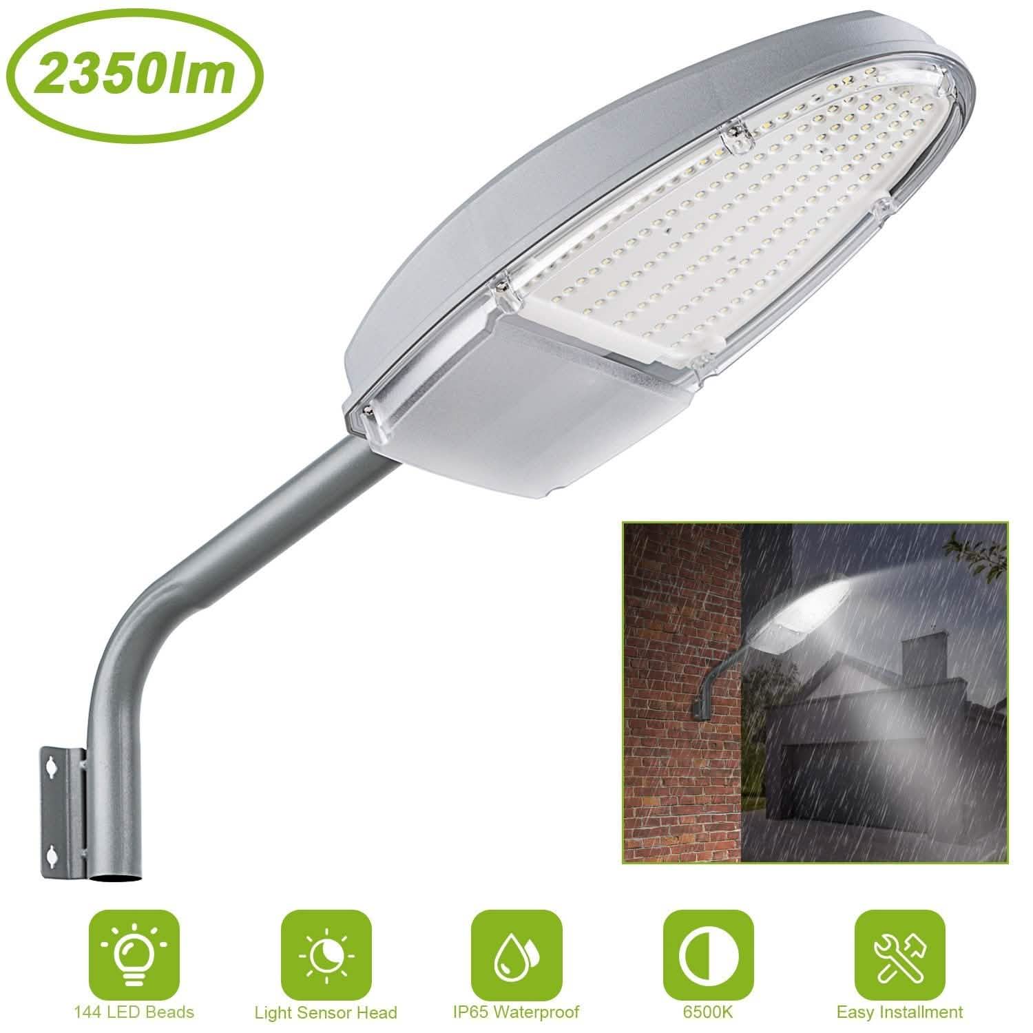 Wall Pack LED Lights 144LEDs Photocell Sensor Street Lamp IP65 Waterproof DailySale
