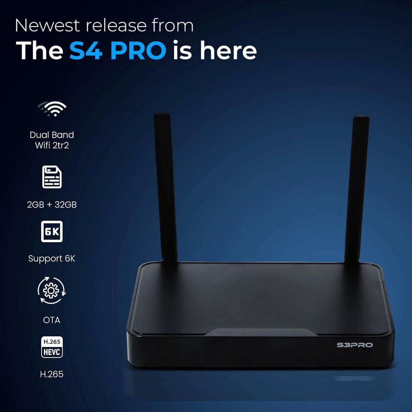 WALLECOM 2023 Latest S4 PRO Smart TV Box  (Refurbished) DailySale