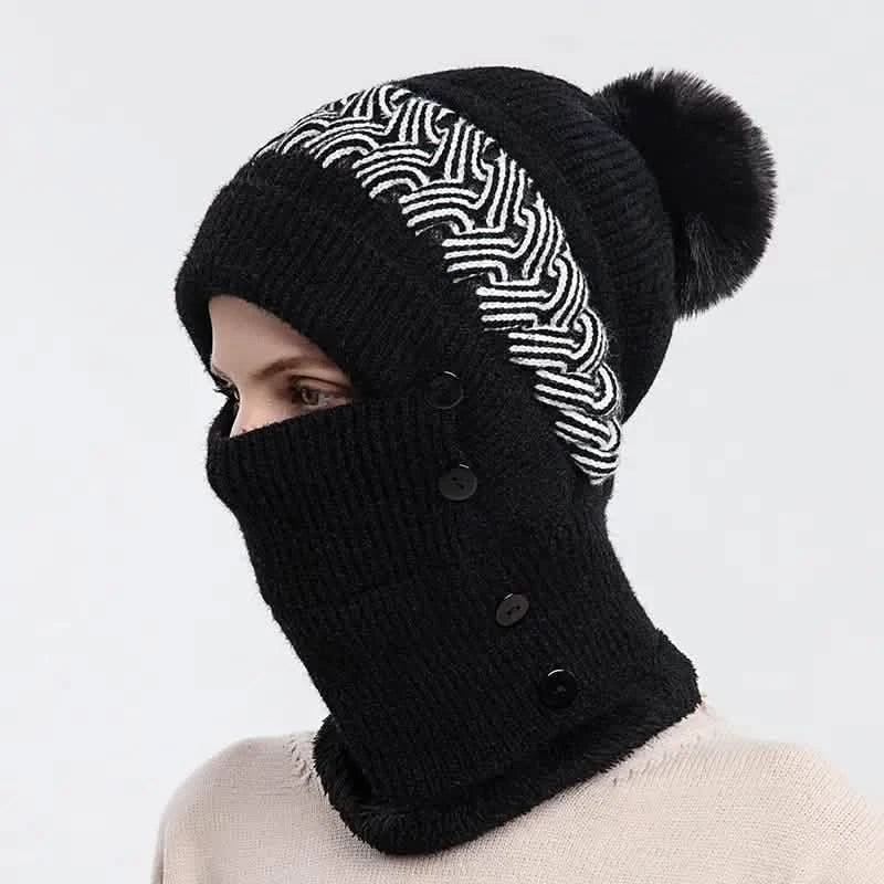 Warm Knitted Beanie Hat and Neck Warmer Set DailySale