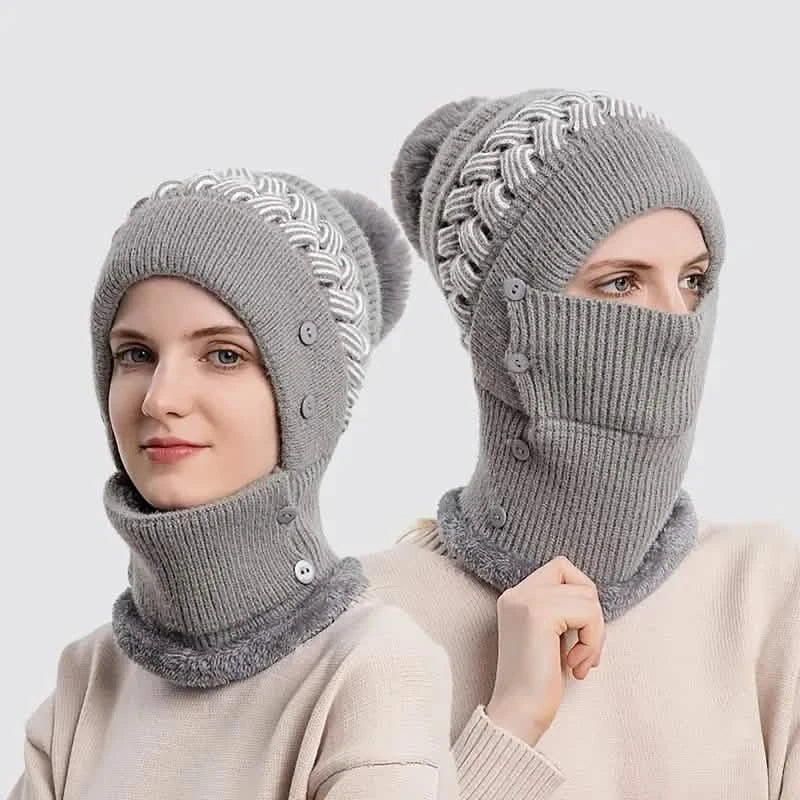 Warm Knitted Beanie Hat and Neck Warmer Set DailySale