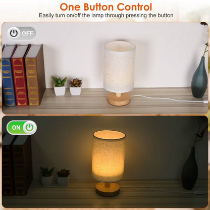Warm White Nightstand Lamp USB Plug Modern Lantern DailySale