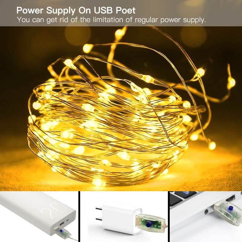 Warm White USB Remote Control 300LED String Lights DailySale
