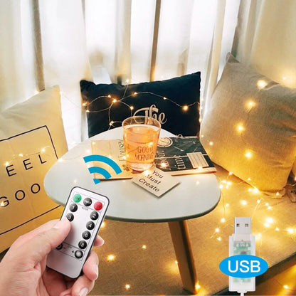 Warm White USB Remote Control 300LED String Lights DailySale