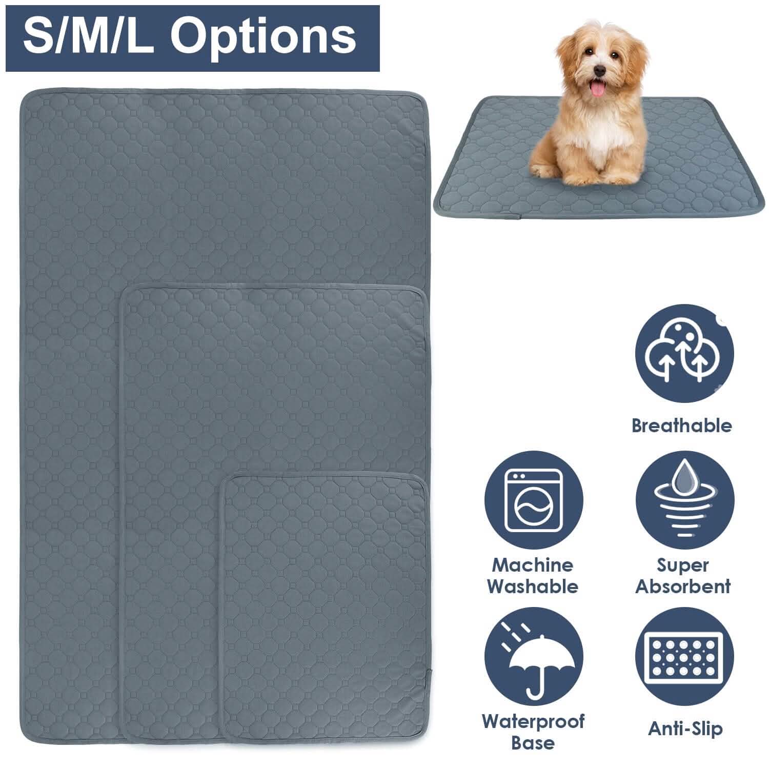 Washable Dog Pee Pad Reusable Puppy Potty Training Pads DailySale