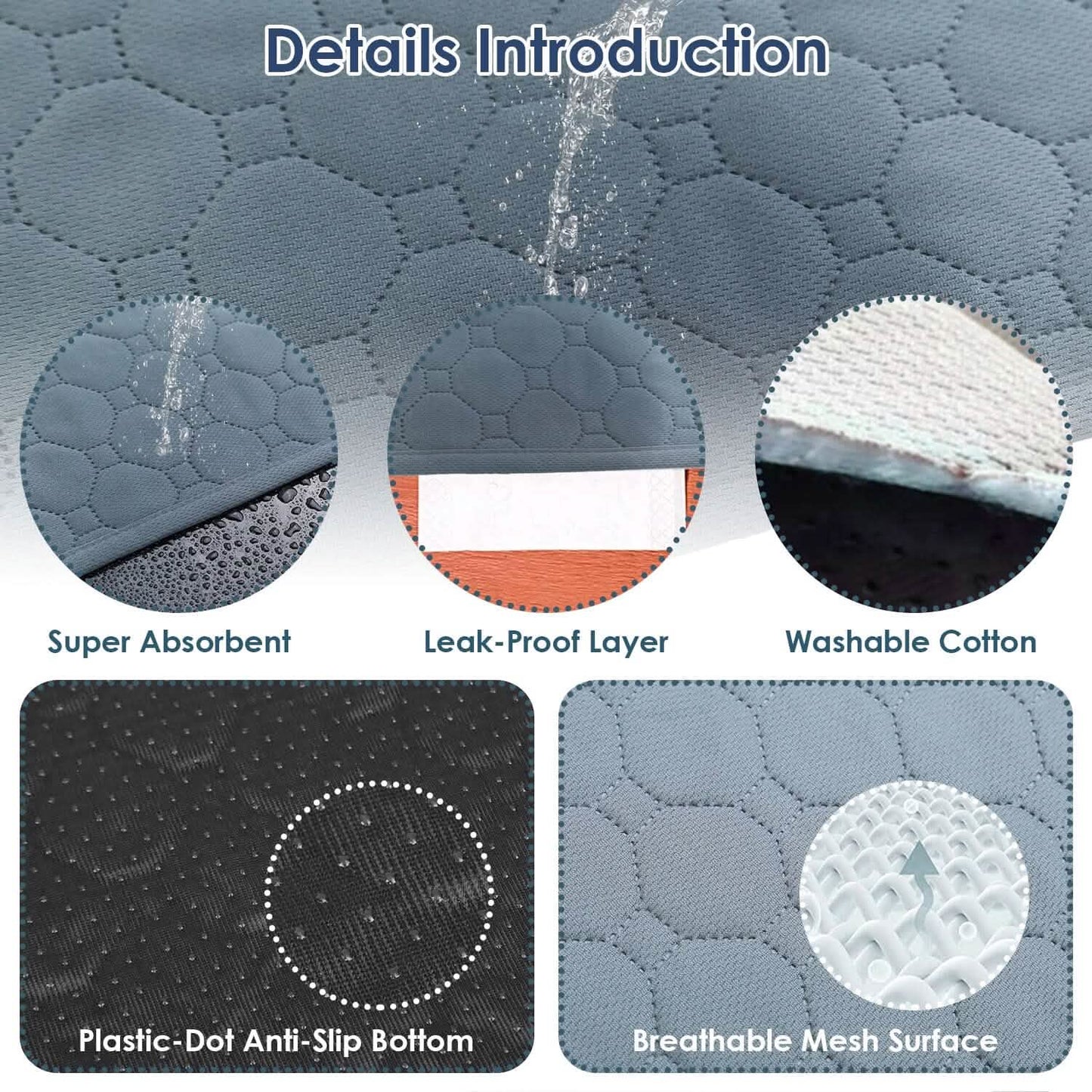 Washable Dog Pee Pad Reusable Puppy Potty Training Pads DailySale