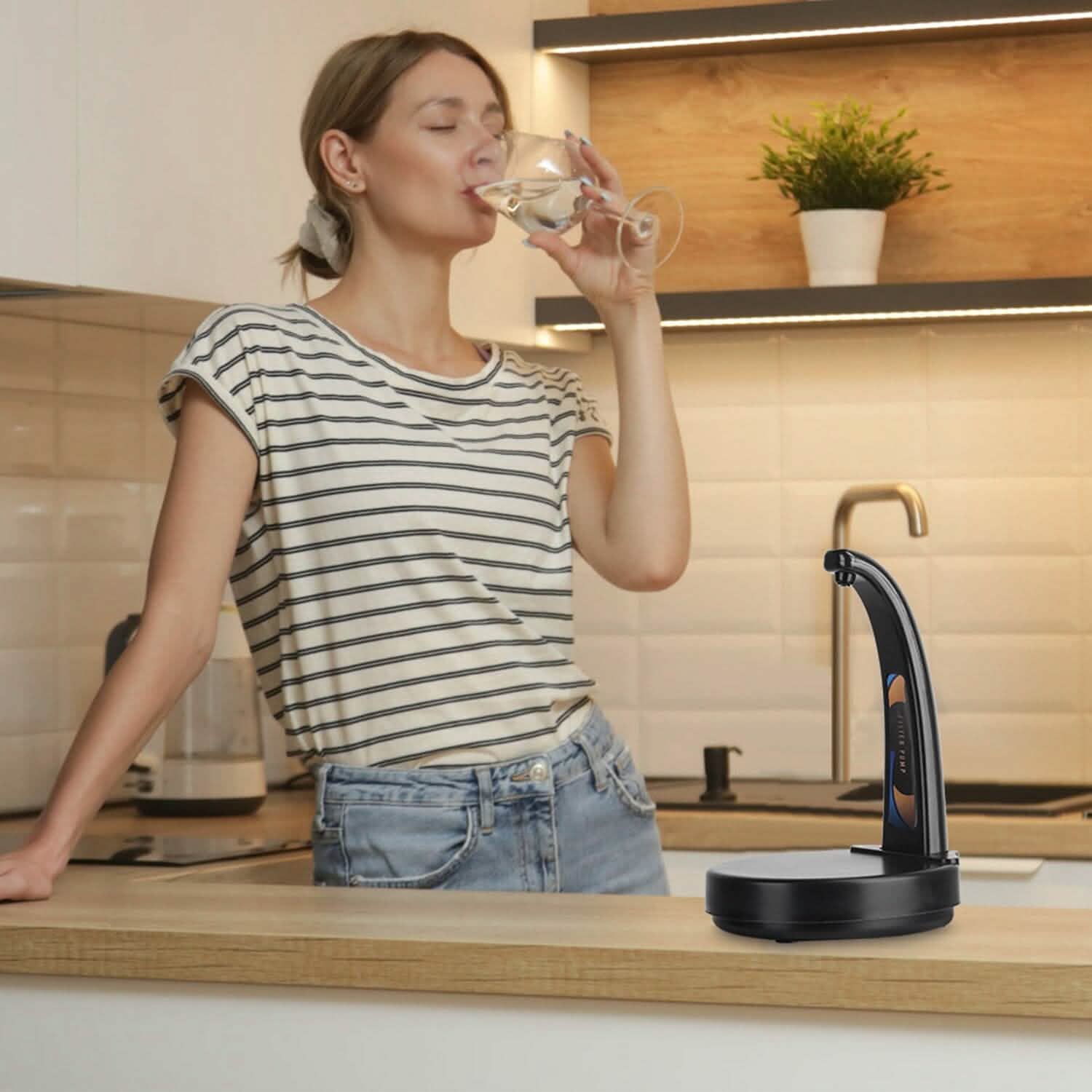 Water Bottle Dispenser USB Rechargeable Mini Water Jug for 1-5 Gallon Water Jugs DailySale