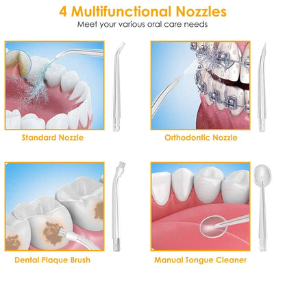 Water Flosser Cordless Dental Oral Irrigator Waterproof Teeth Cleaner DailySale