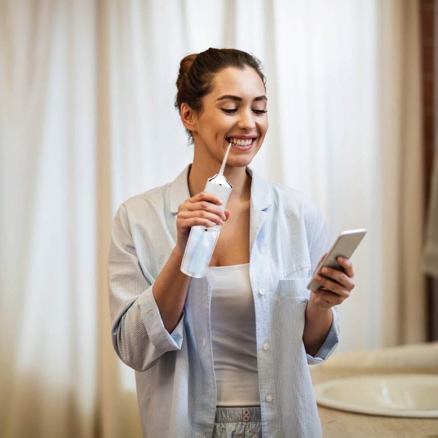 Water Flosser Cordless Dental Oral Irrigator Waterproof Teeth Cleaner DailySale