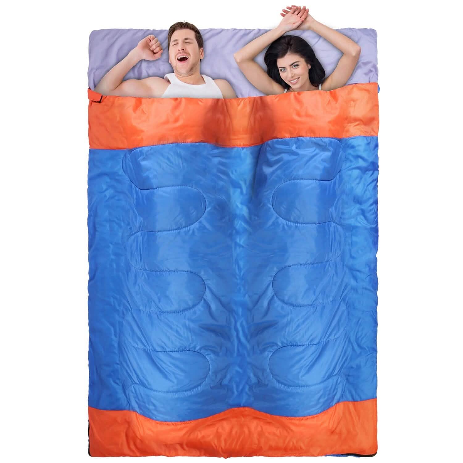 Water Resistant Camping Cotton Liner Sleeping Bag with Sack DailySale
