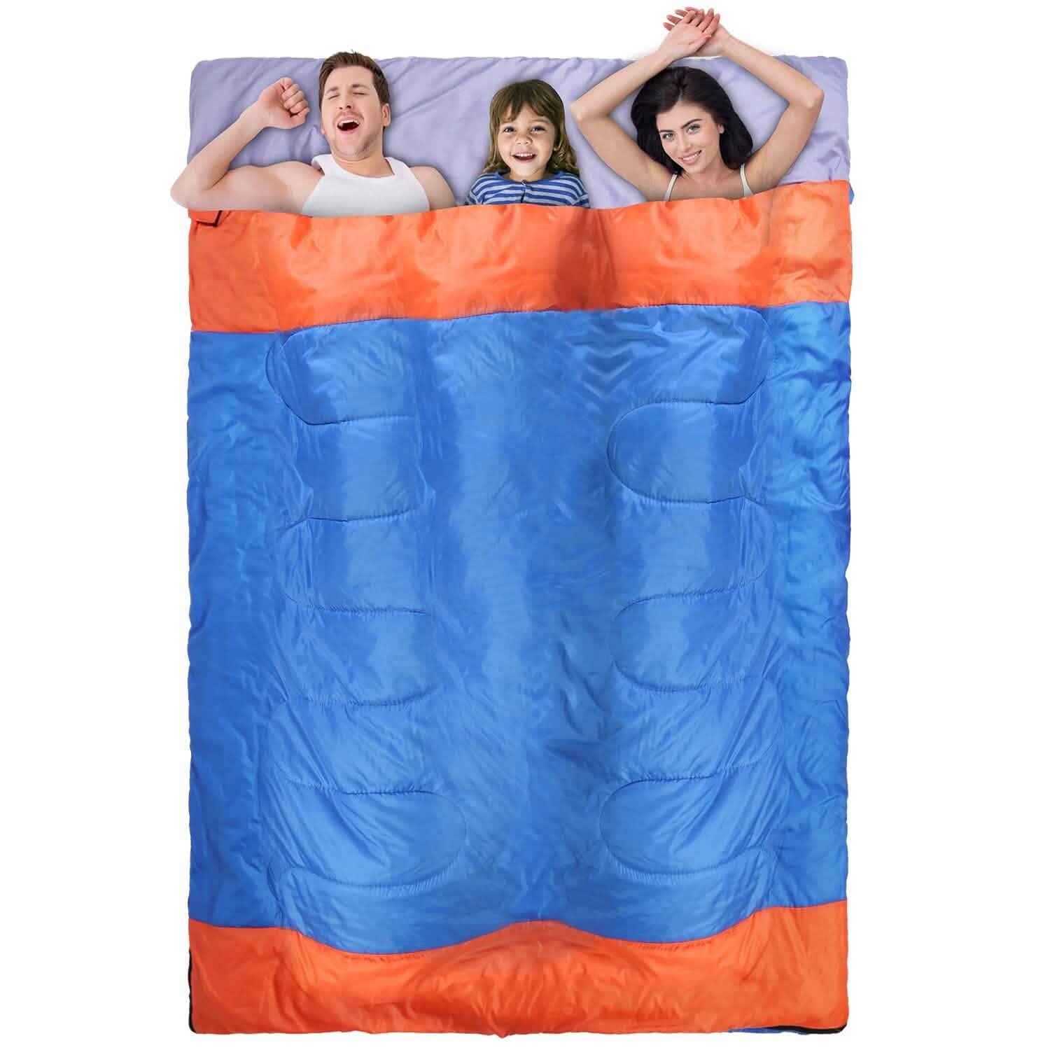 Water Resistant Camping Cotton Liner Sleeping Bag with Sack DailySale