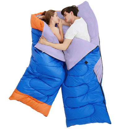 Water Resistant Camping Cotton Liner Sleeping Bag with Sack DailySale