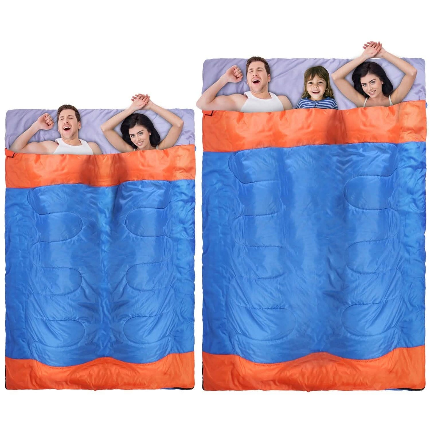 Water Resistant Camping Cotton Liner Sleeping Bag with Sack DailySale
