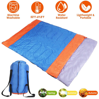 Water Resistant Camping Cotton Liner Sleeping Bag with Sack DailySale