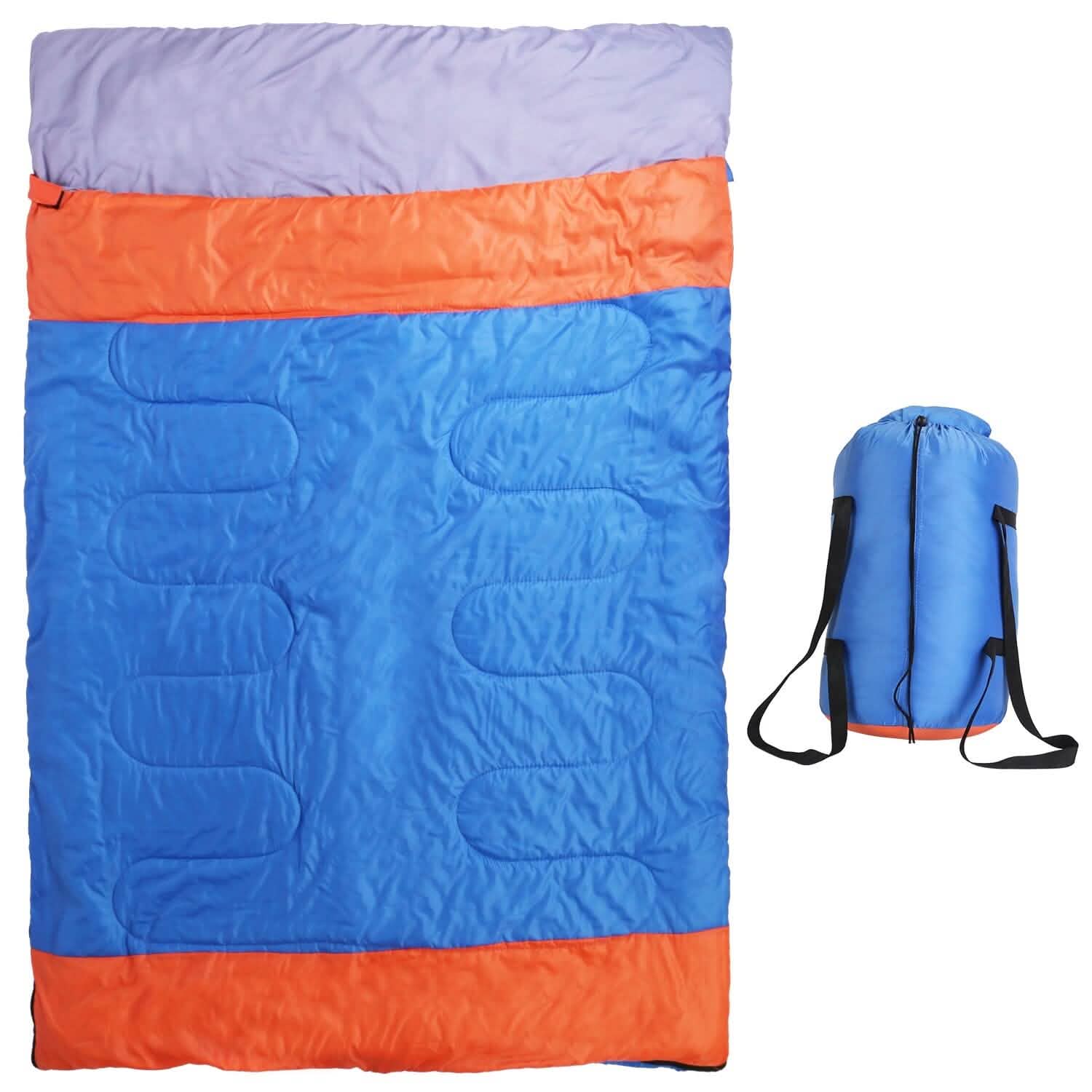 Water Resistant Camping Cotton Liner Sleeping Bag with Sack DailySale