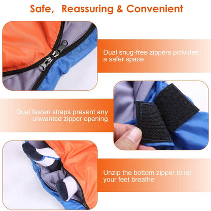 Water Resistant Camping Cotton Liner Sleeping Bag with Sack DailySale