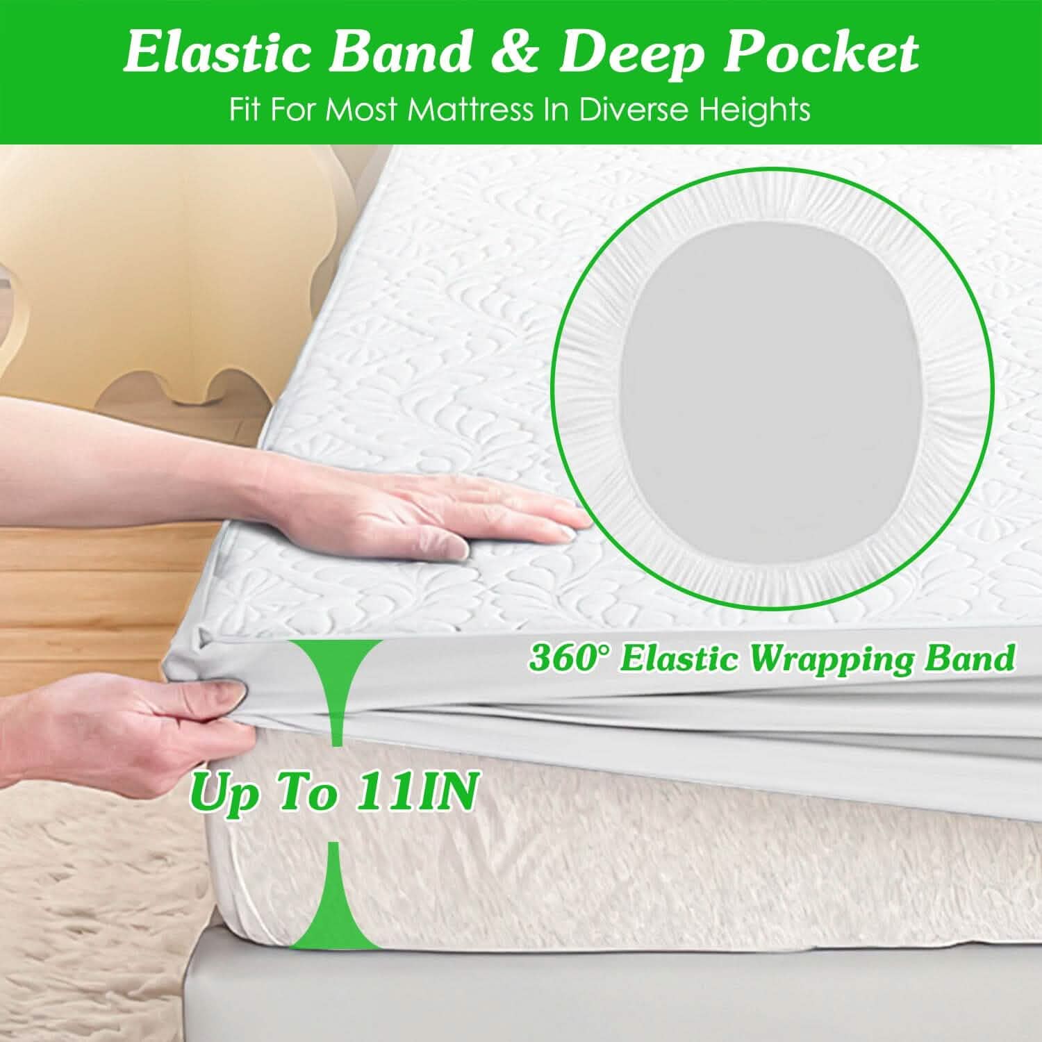 Waterproof Breathable Soft Cotton Mattress Protector DailySale