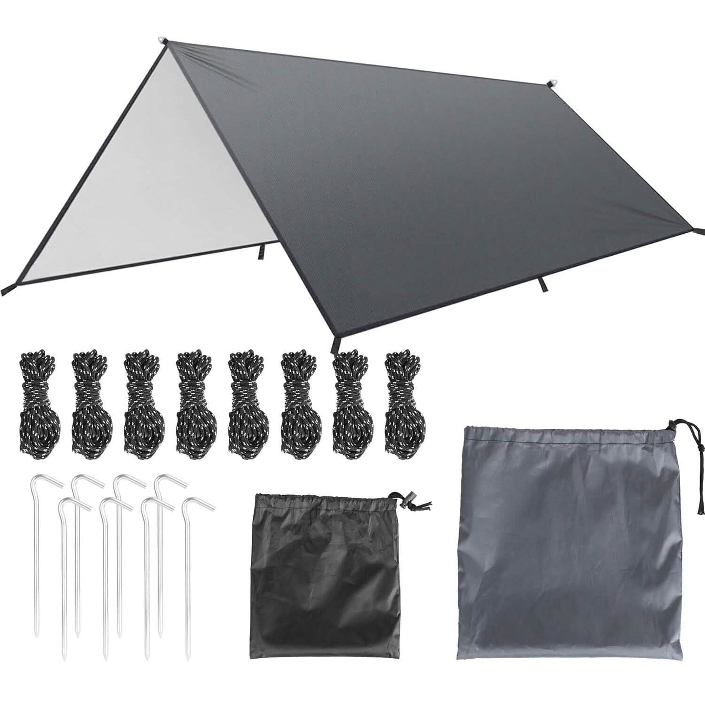 Waterproof Camping Tarp Kit Tent Canopy Awning Portable Rain Fly DailySale