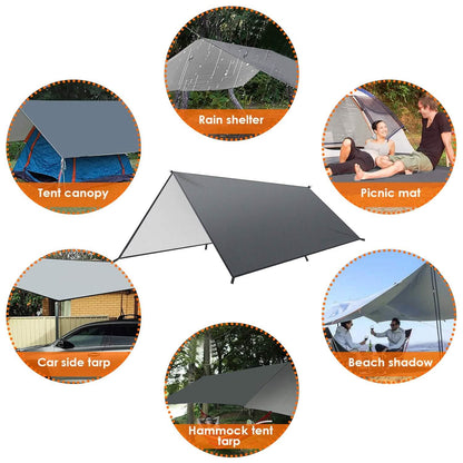 Waterproof Camping Tarp Kit Tent Canopy Awning Portable Rain Fly DailySale