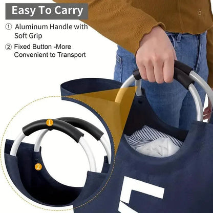 Waterproof Collapsible Clothes Hamper Laundry Basket With Padded Handles DailySale