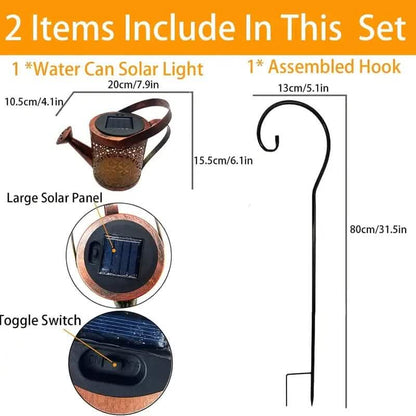 Waterproof Copper Solar Watering Can Light DailySale