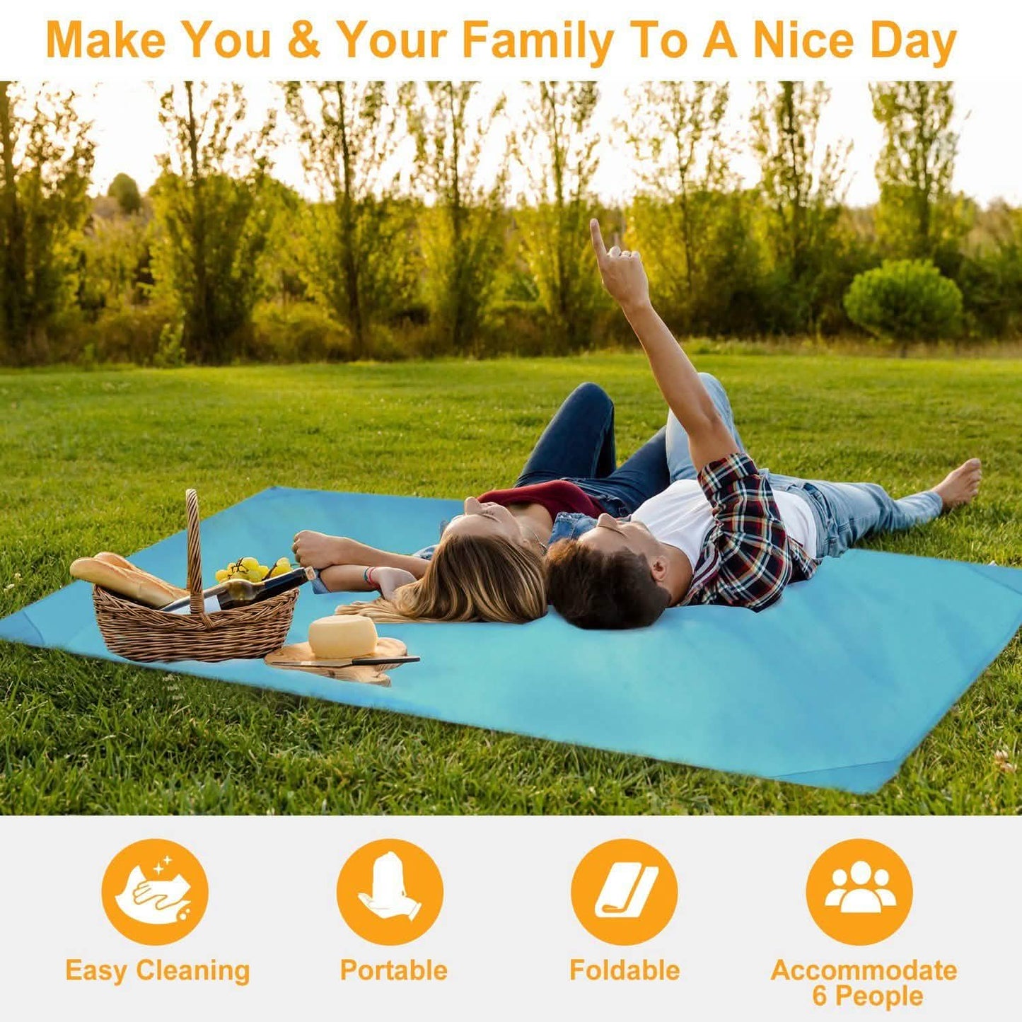 Waterproof Foldable Camping Rug Pocket Sand Proof Picnic Mat DailySale