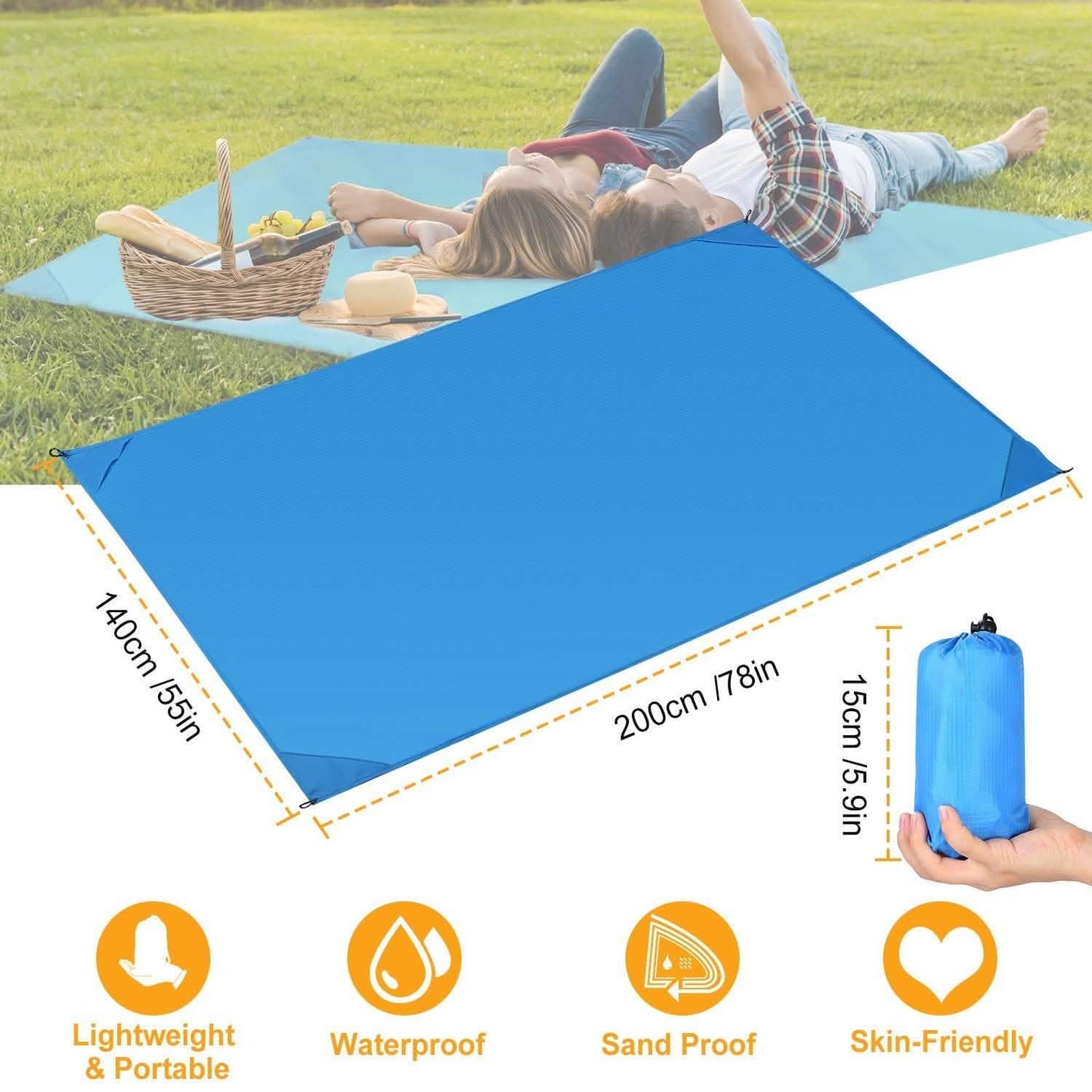 Waterproof Foldable Camping Rug Pocket Sand Proof Picnic Mat DailySale