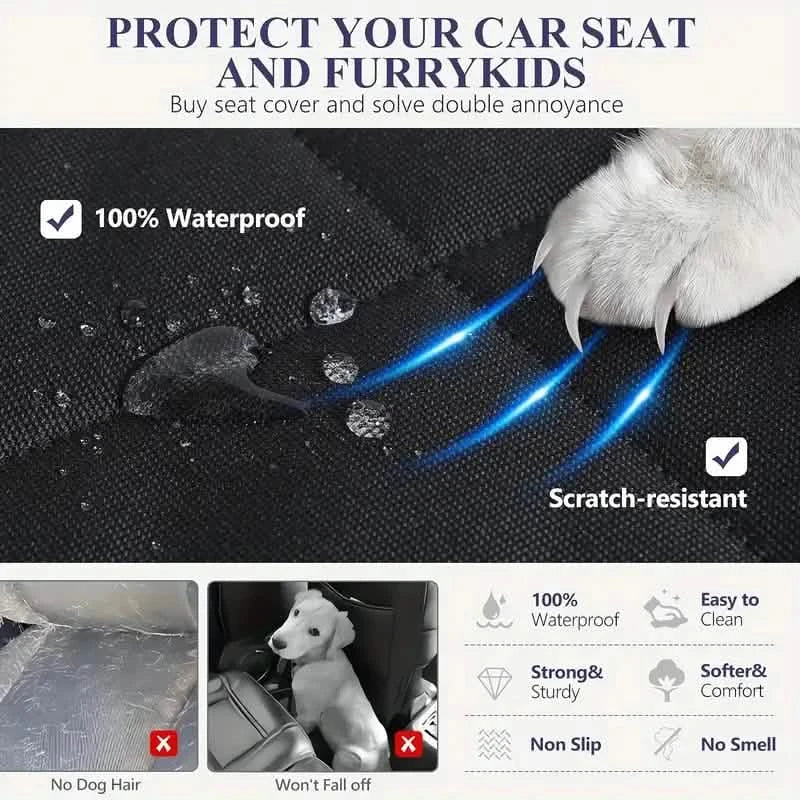 Waterproof Heavy-Duty Quilted Dog Seat Cover Hammock for Cars, Trucks, SUVs DailySale