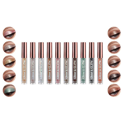 Waterproof Liquid Eyeshadow Set and Metallic Glitter DailySale