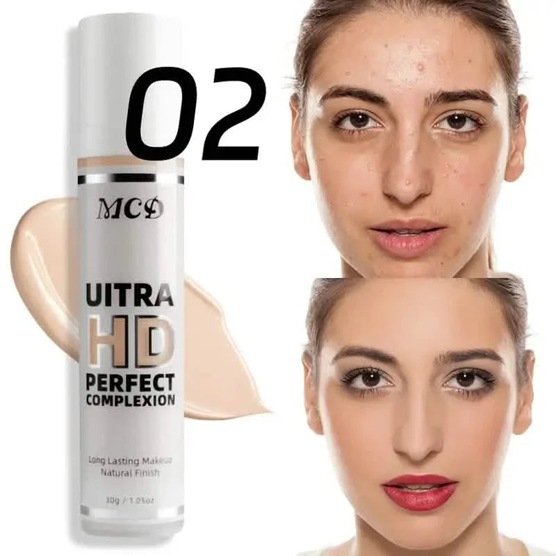 Waterproof Long Lasting Liquid Foundation #02 For Concealing Dark Circles Acne Blemishes DailySale