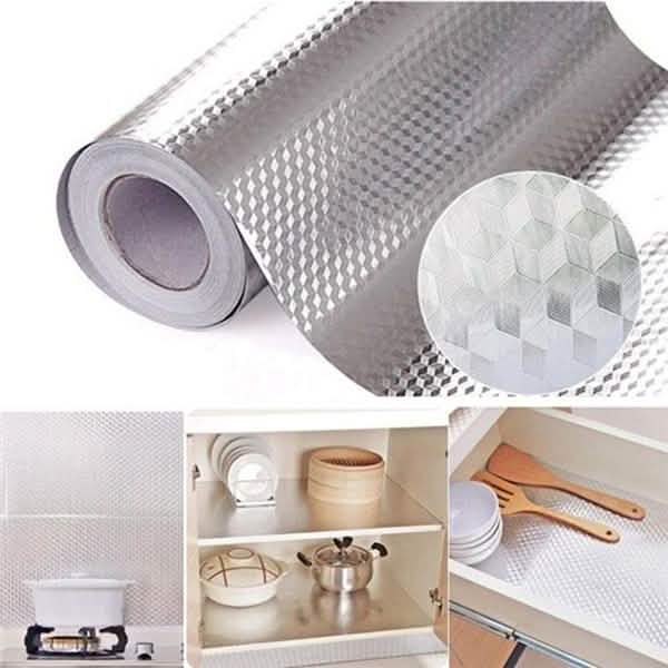 Waterproof Oil Proof Aluminum Foil Self Adhesive Wall Sticker DailySale