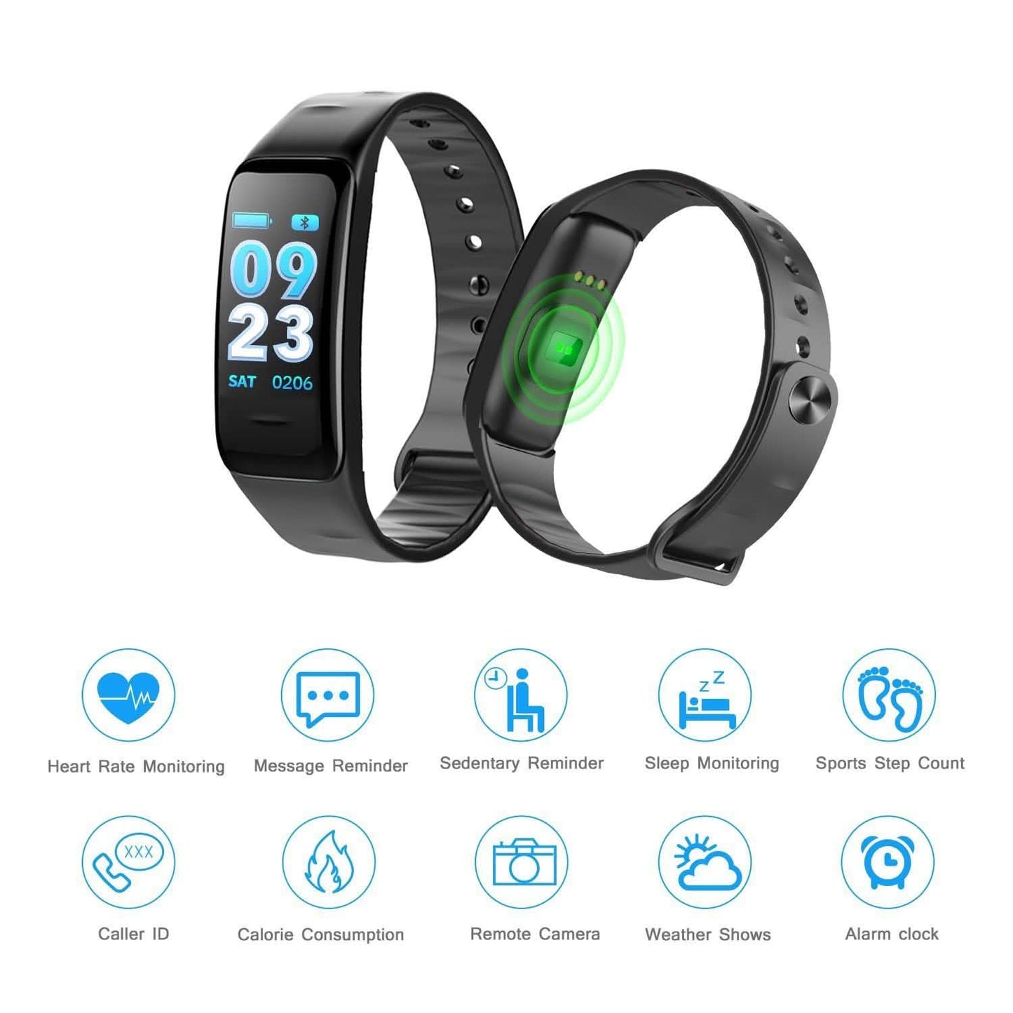 Waterproof Purple Smart Wristband Bracelet Fitness Tracker Health Monitor Heart Rate DailySale