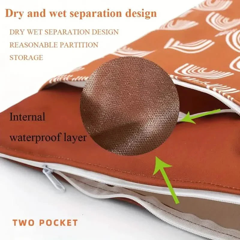 Waterproof Reusable Wet Bag Wet Dry Bags For Cloth Diapers & Breast Pump Parts DailySale